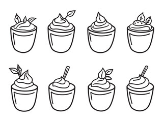 Vanilla Pudding Minimalist Line Art 