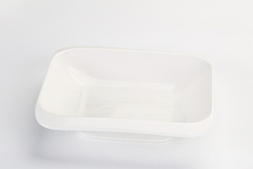 White ceramic empty plate dishware