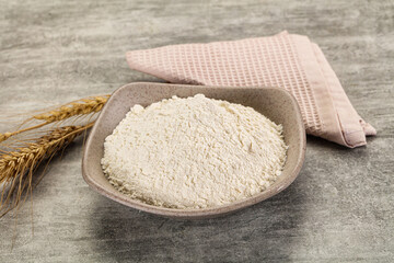 Wheat flour for cooking in the bowl