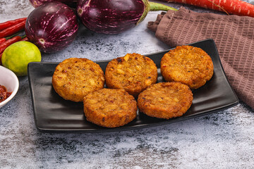 Fried potato crispy golden hash brown