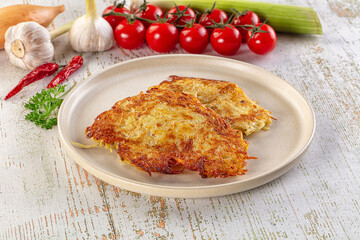 Golden fried potato pancake - Draniki