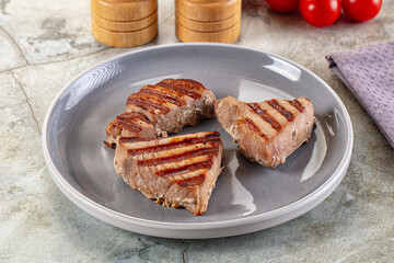 Gourmet Grilled tuna fish steak