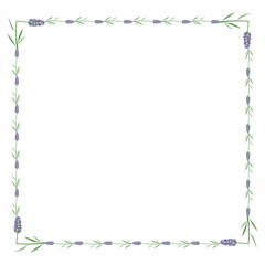 frame with lavendar flowers