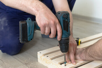 Furniture manufacturing. Carpenter. Handmade joinery.