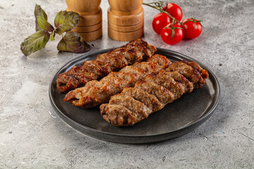 Grilled kebab minced meat barbecue