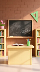 interior of a school classroom