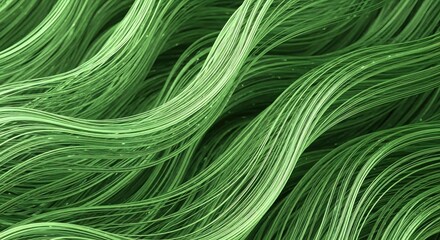 Obraz premium Green Wire Abstract Flowing Background