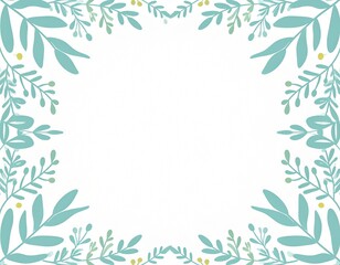 緑の葉が生い茂るボタニカルなフレーム