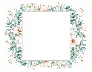 Obraz premium 植物でつくられたフレーム