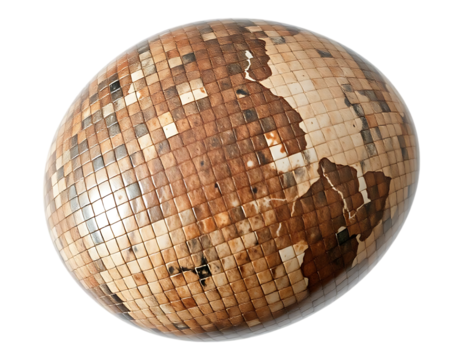 Mosaic Globe A Textured EarthInspired Sphere