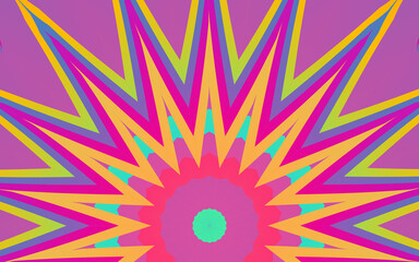 Beautiful colourful  gradient circle flowers line art patternfor commercial wallpaper