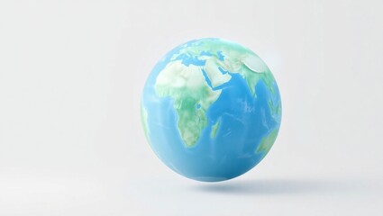 Fototapeta premium Planet Earth – Realistic Globe Illustration with Clouds and Continents