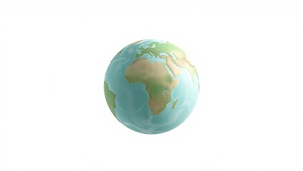 Fototapeta premium Planet Earth – Realistic Globe Illustration with Clouds and Continents
