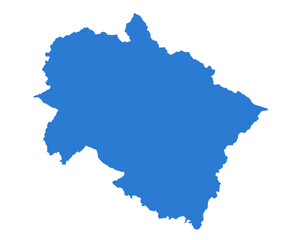 Uttarakhand Blue Vector Map  Flat State Silhouette for Digital Designs