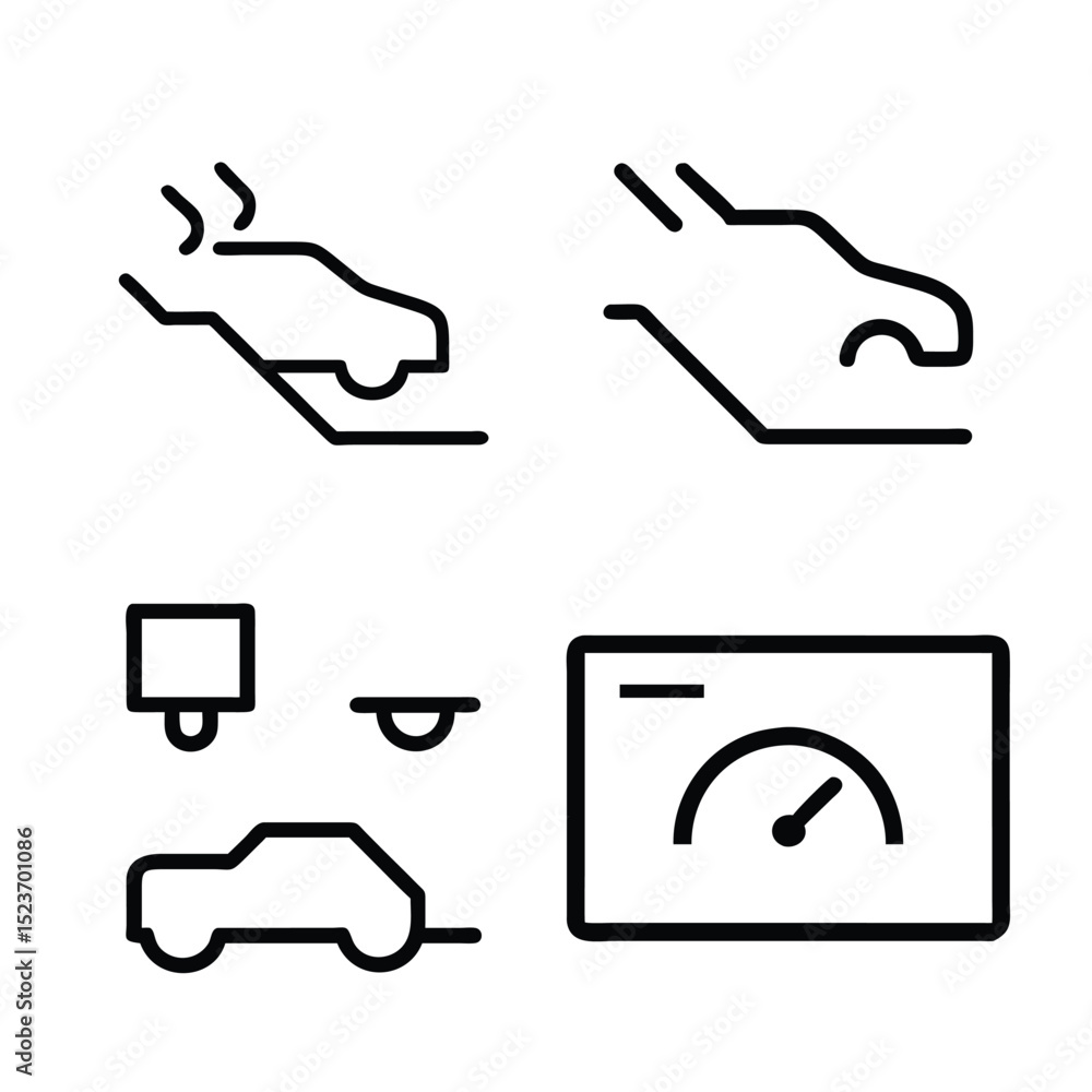 Wall mural vector set of hand gestures and finger icons for business and communication concepts
