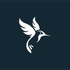 an abstract icon of a hummingbird