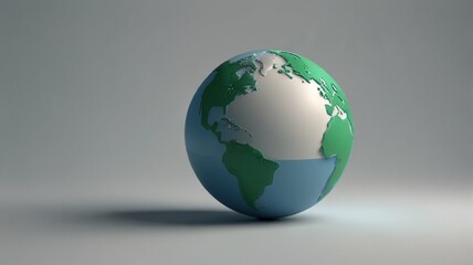 Digital illustration of Earth showing North and South America with swirling clouds, atmospheric view, and white background