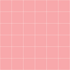 Pink Tiled Background with Uniform Grid in Pastel Tones