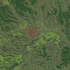 3D illustration of city and urban in Asti Italy