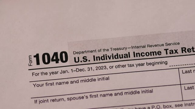 close up tax forms 1040, tax reporting in the USA, tax legislation in America