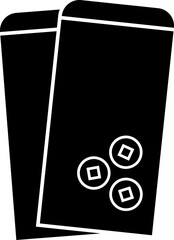 Chinese hongbao silhouette vector Isolated.
Chinese new year envelope silhouette design.
chinese envelope bag. 
Lucky money envelope bag.
Transparent background.