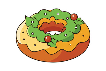 Christmas Kringle Food Vector Illustration on White Background
