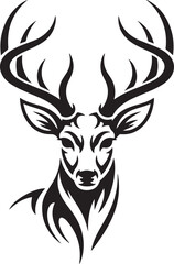 Naklejka premium Mountain Deer SVG – Wild Forest Silhouette for Rustic CraftsStag in the Mountains – Outdoor Wildlife Clipart for DecorDeer and Pine Trees SVG – Majestic Buck Design for DIY ProjectsWild Deer Sil
