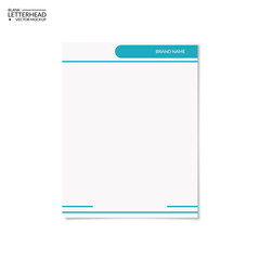free mockup vector of blank letterhead