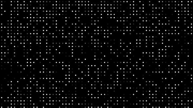 Abstract background with animation moving of dots. Magic flickering dots or fading points