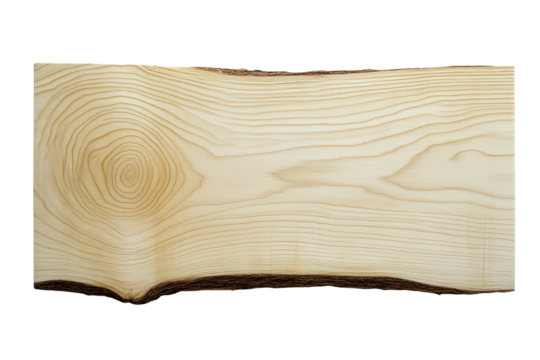  Cut wooden plank showing clear growth rings and natural grain, ideal for carpentry, design, rustic decor, or wood texture visuals.