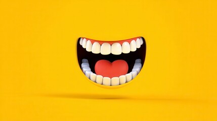 World Smile Day banner Big funny smile Humorous atmosphere Inter
