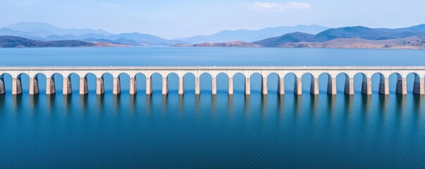 renewable energy source and hydropower with energy grid. Government planning document featuring hydropower grid expansion for green energy transition