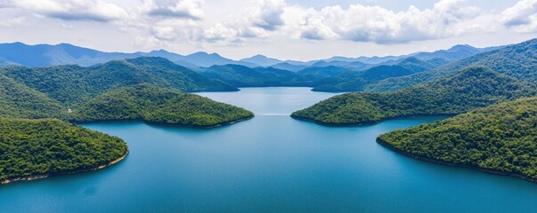 renewable energy source and hydropower with energy grid. Government planning document featuring hydropower grid expansion for green energy transition