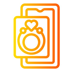 engagement ring gradient icon