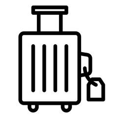 Simple Suitcase With Luggage Tag