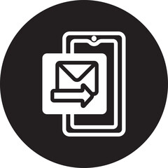 Obraz premium email glyph icon