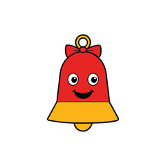 Christmas bells with red ribbon