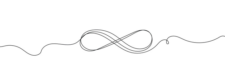 Infinity love icon. Continuous line art drawing Heart and Infinity symbol. Friendship and love concept. Best friend forever. Vector illustration, One continuous line drawing of Infinity symbol. EPS 10
