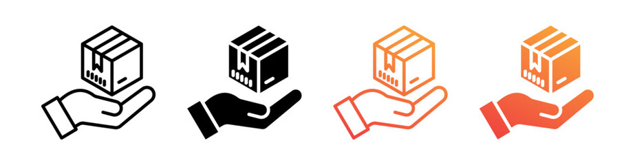 Delivery Multiple Style Icon Set Vector 