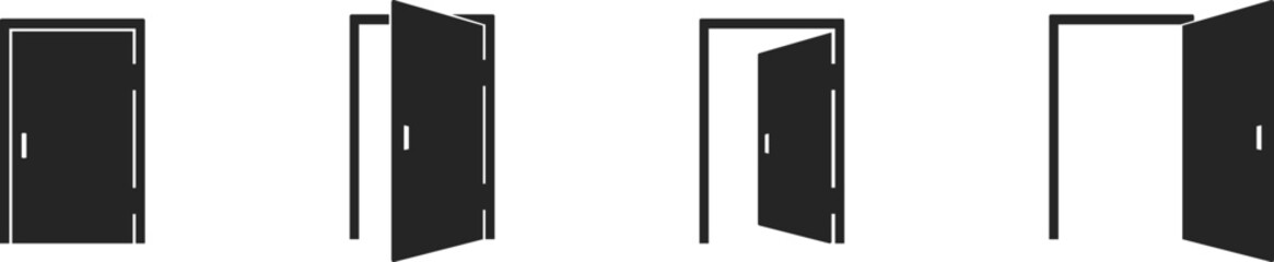 Open and close door vector illustration design