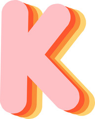 Soft Pastel 3D Alphabet and Numbers