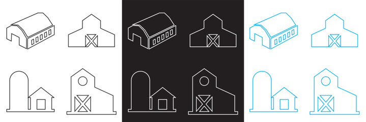 Icons related to barn. Vector pictograms of body organs icon. Vector for websites, mobile interfaces, presentations, banner, visual branding etc. Vector illustration. EPS 10