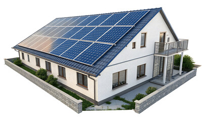 Fototapeta premium solar panels on a roof