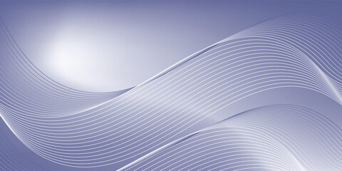 Abstract blue gray gradient background with shining lines waves. Minimalist background for banner, poster, cover, brochure, flyer, website vector eps10
