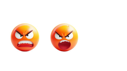 angry emoji icon on white background