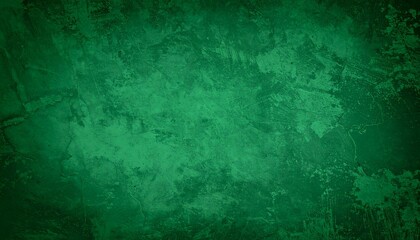 Obraz premium Old cement background in shades of green. Dark concrete texture material.