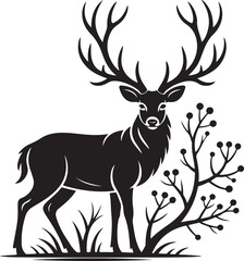 Mountain Deer Silhouette Clipart &ndash; Rustic Wildlife Vector Art

Majestic Deer Silhouette &ndash; Mountain and Forest Scene Design

Wild Mountain Deer SVG Bundle &ndash; Cricut Cut Files for Outdoors

Deer with Ant