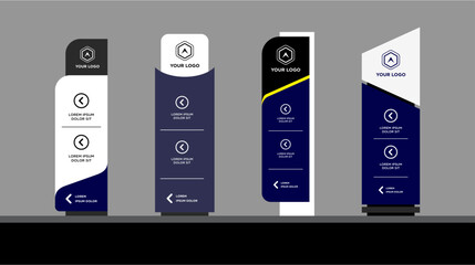 Exterior and interior signage template set corporate identity