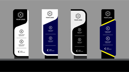Exterior and interior signage template set corporate identity