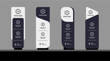 Exterior and interior signage template set corporate identity